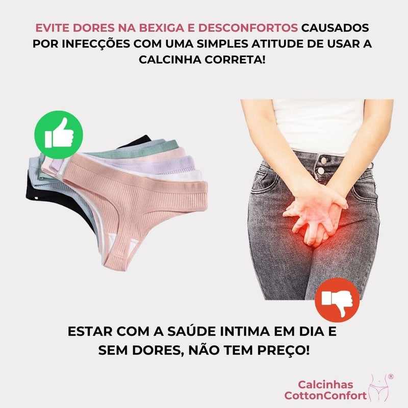 [COMBO EDIÇÃO LIMITADA COMPRE 4 LEVE 5] Calcinha CottonConfort® - FRETE GRÁTIS